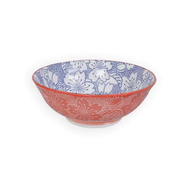 CNB TOKYO DESIGN Saladiers, Bols & Coupelles^Bol Ramen - Sakura Bleu & Rouge 19.7 Cm