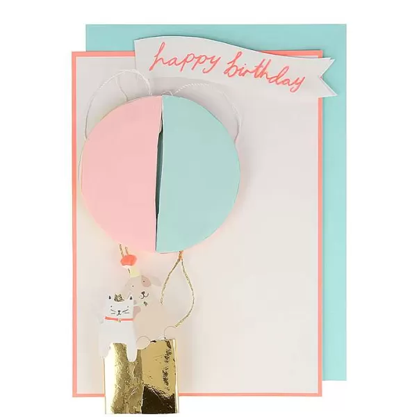 MERI MERI F Tes & Anniversaires^Carte Happy Birthday - Montgolfi Re