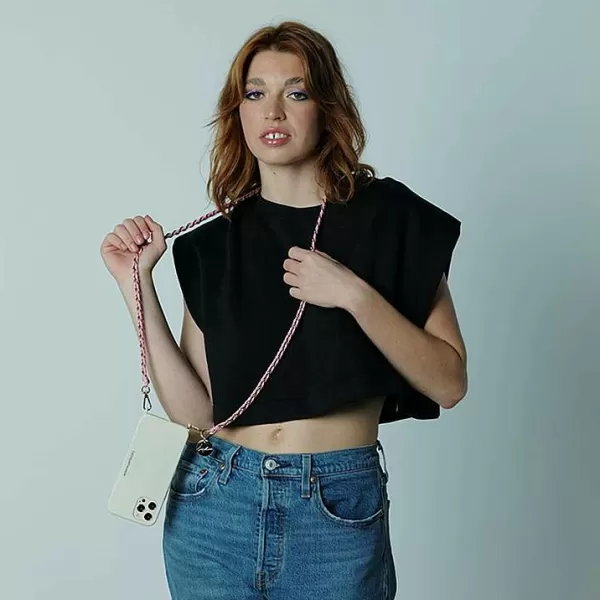 LA COQUE FRANÇAISE Chaînes De Téléphone^Cha Ne De Téléphone Bijou - Lou Rose & Dor