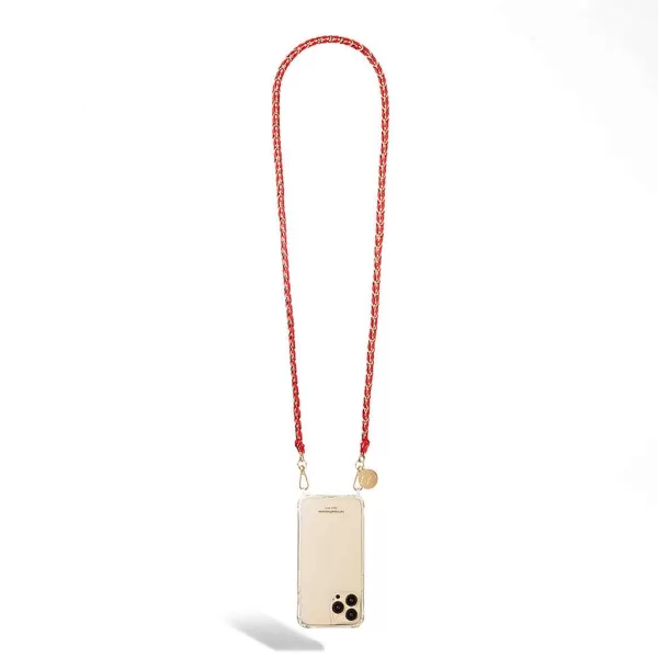 LA COQUE FRANÇAISE Chaînes De Téléphone^Cha Ne De Téléphone Bijou - Lou Rouge & Dor