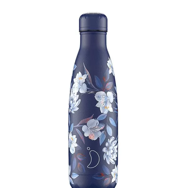 CHILLY S Bouteilles, Carafes^Chilly'S Bouteille Isotherme 500 Ml - Floral Fleurs Bleues