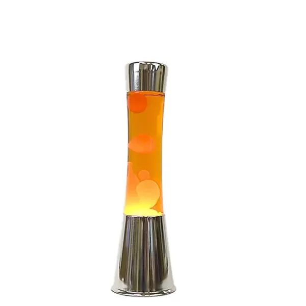 FISURA Luminaires^Lava Lampe H.40 Cm - Orange & Base Chrom E