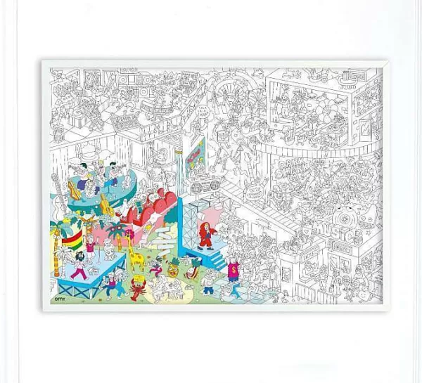 OMY Jeux & Fun^ Poster G Ant Colorier- Music