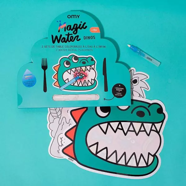 OMY Jouets / Coloriages^ Set De Table Magic Water - Dino